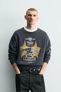 SWEAT AVEC IMPRIMÉ DÉLAVÉ