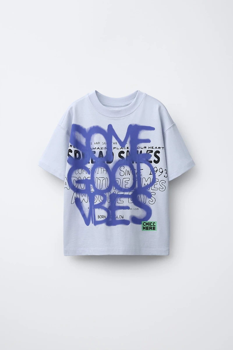 GRAFFITI SPRAY PRINT T-SHIRT