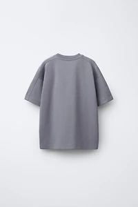 TEXT INTERLOCK T-SHIRT AND BERMUDA SET