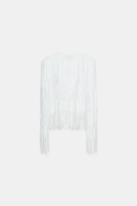 ZW COLLECTION SEQUIN FRINGE JACKET
