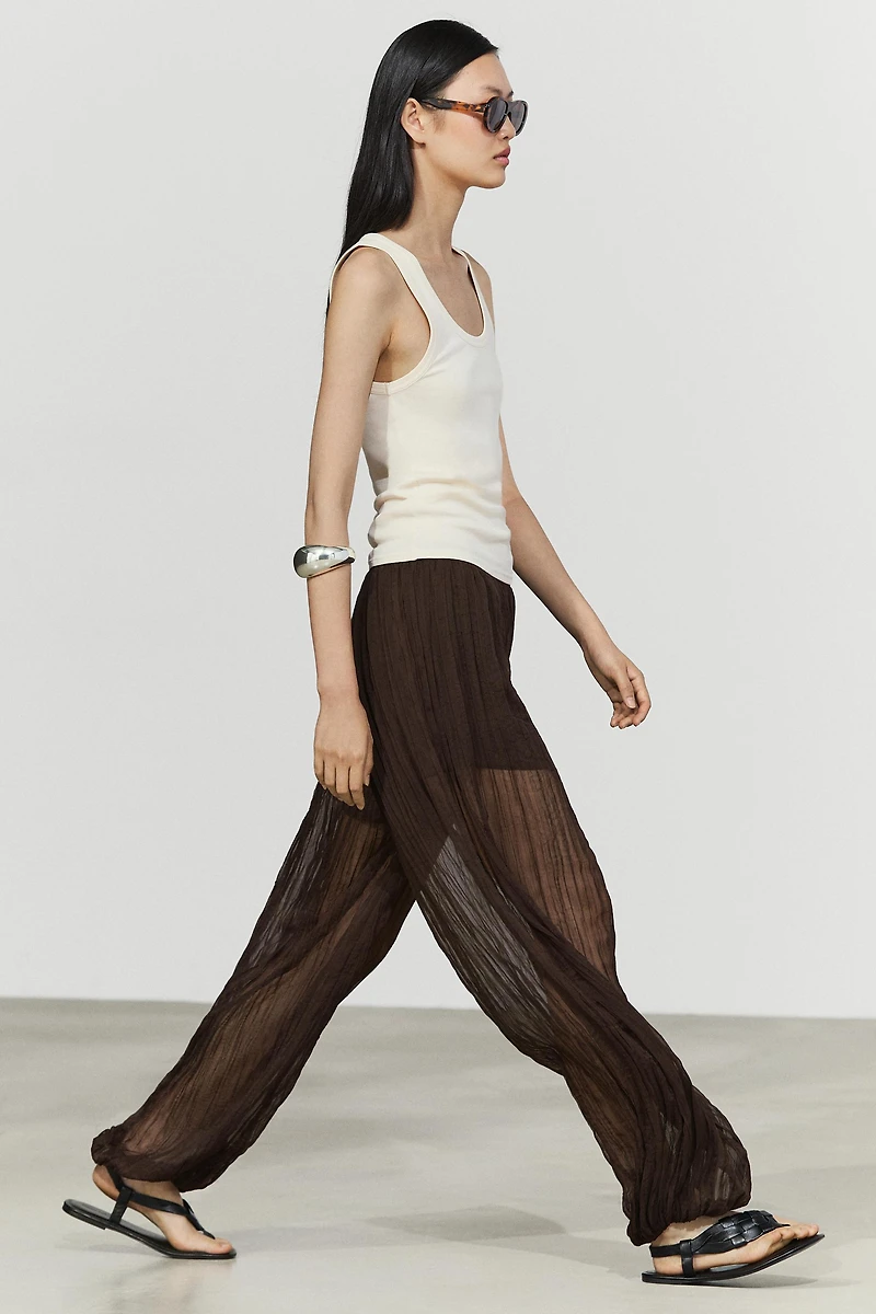 Pantalon fluide bouffant total look