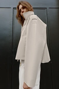 CROPPED DOUBLE BREASTED TRENCH