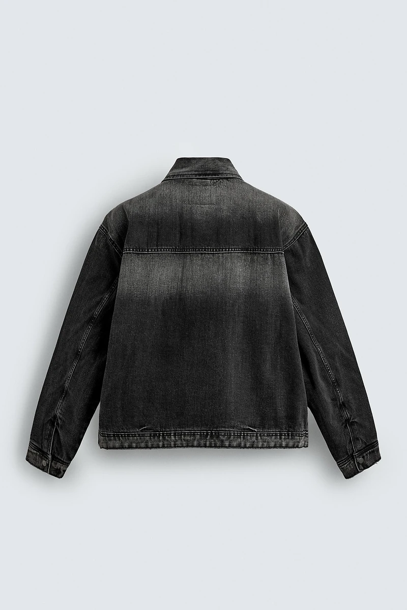 VESTE EN DENIM COUPE AMPE AVEC ALAMARS