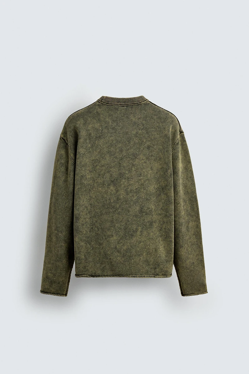 WASHED COTTON SWEATER