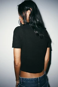 SOFT KNIT SHORT SLEEVE JUMPER