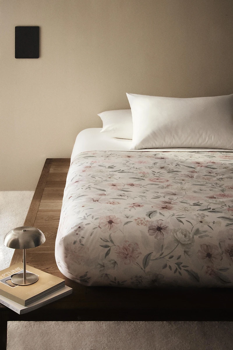 FLORAL SATEEN DUVET COVER