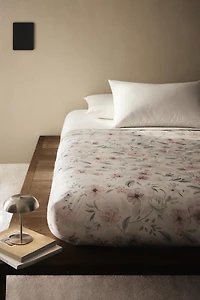 FLORAL SATEEN DUVET COVER