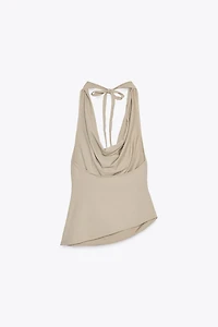 DYED EFFECT HALTER TOP