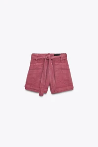 FLOWY BELTED SHORTS ZW COLLECTION
