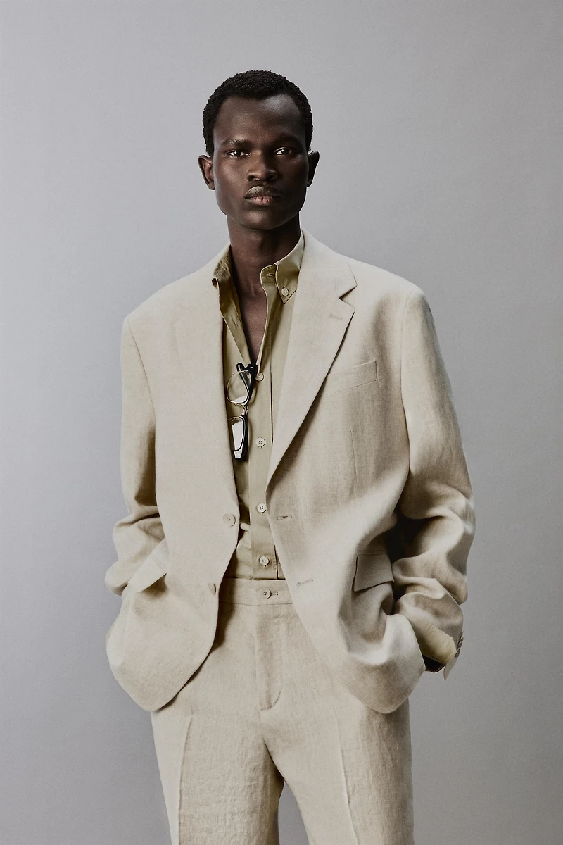100% LINEN SUIT BLAZER