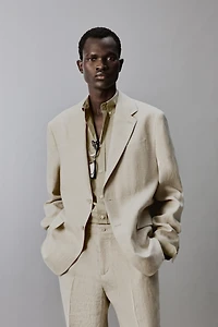 100% LINEN SUIT BLAZER