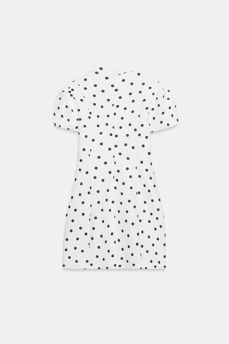 PUFF SLEEVE SHORT DRESS
