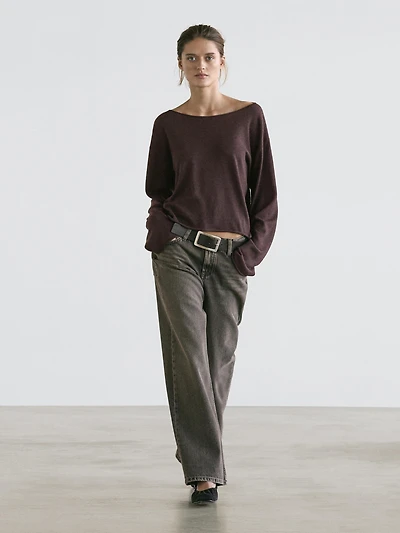 100% wool knit sweater