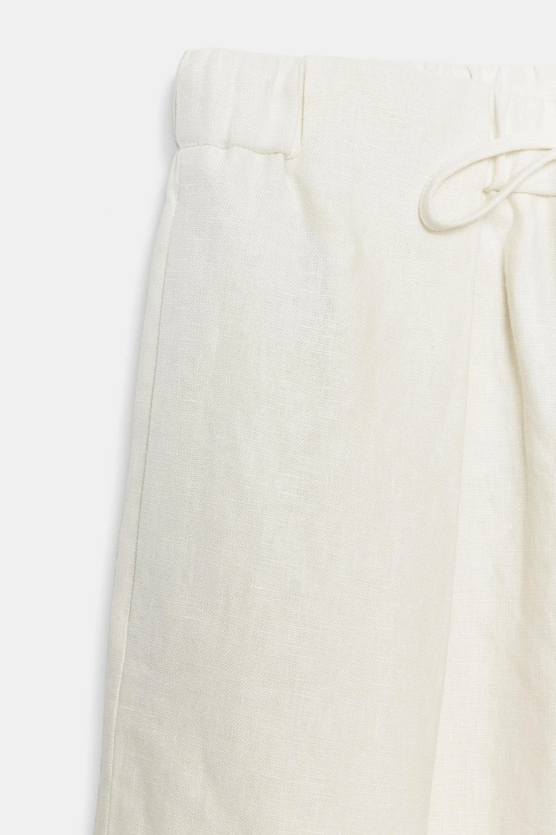 100% LINEN PLEATED PANTS ZW COLLECTION