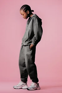 GARMENT DYE ZIPPERED SWEATSHIRT