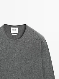Knit 100% cashmere sweater with crew neck - LIMITED