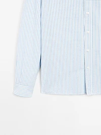 Regular fit striped cotton shirt