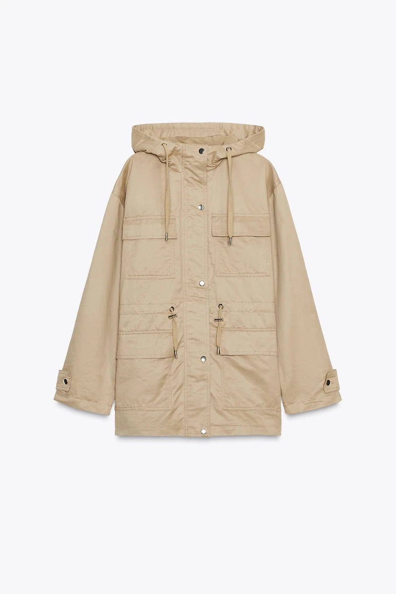 HOODED MULTI-POCKET JACKET