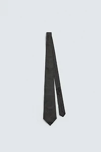 CRAVATE JACQUARD POIS 100% SOIE