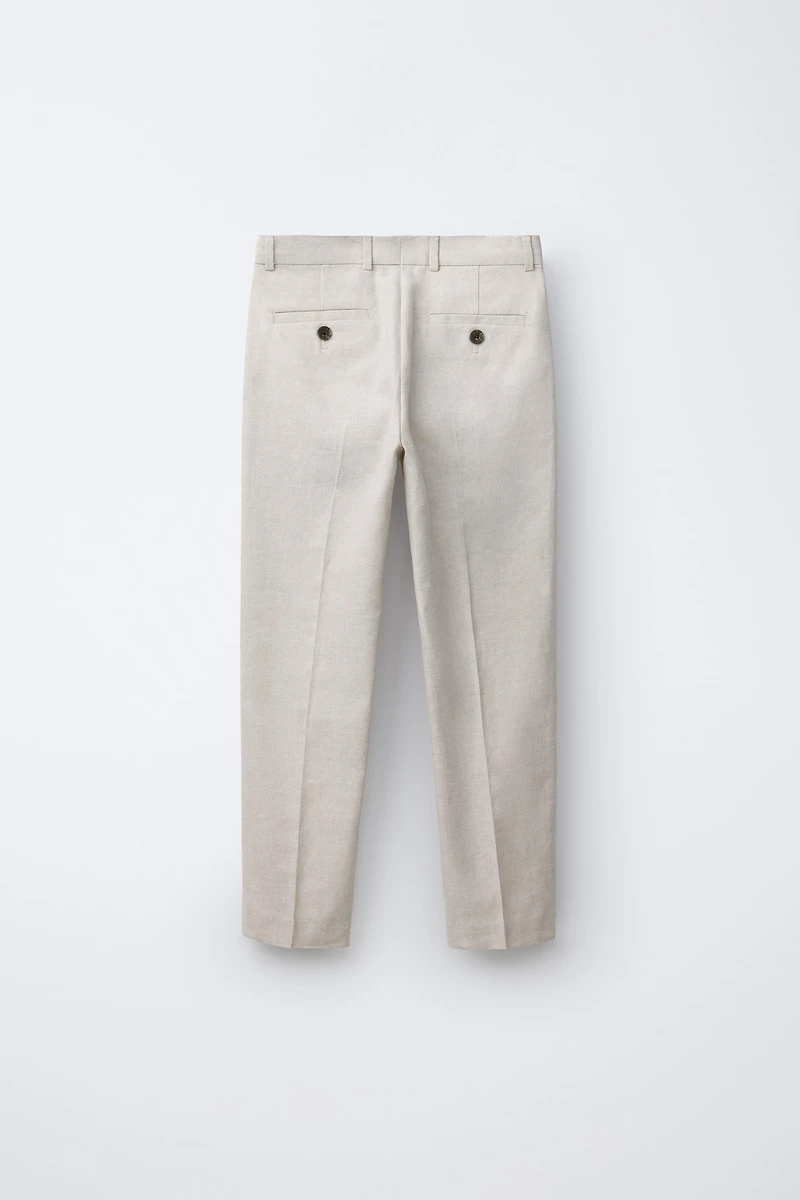 PANTALON DE COSTUME AVEC COTON ET LIN