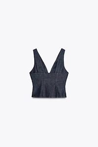 Z1975 DENIM CROP TOP