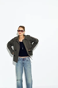 SHORT HOODED TRENCH