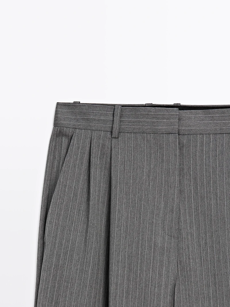 Pantalon à rayures tennis 100 % laine