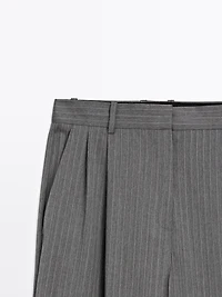 Pantalon à rayures tennis 100 % laine
