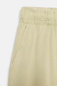 HEAVY COTTON WIDE LEG PANTS