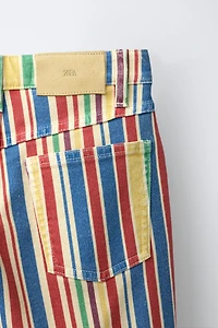 STRIPED STRAIGHT LEG JEANS