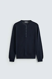 TEXTURED HENLEY JUMPER