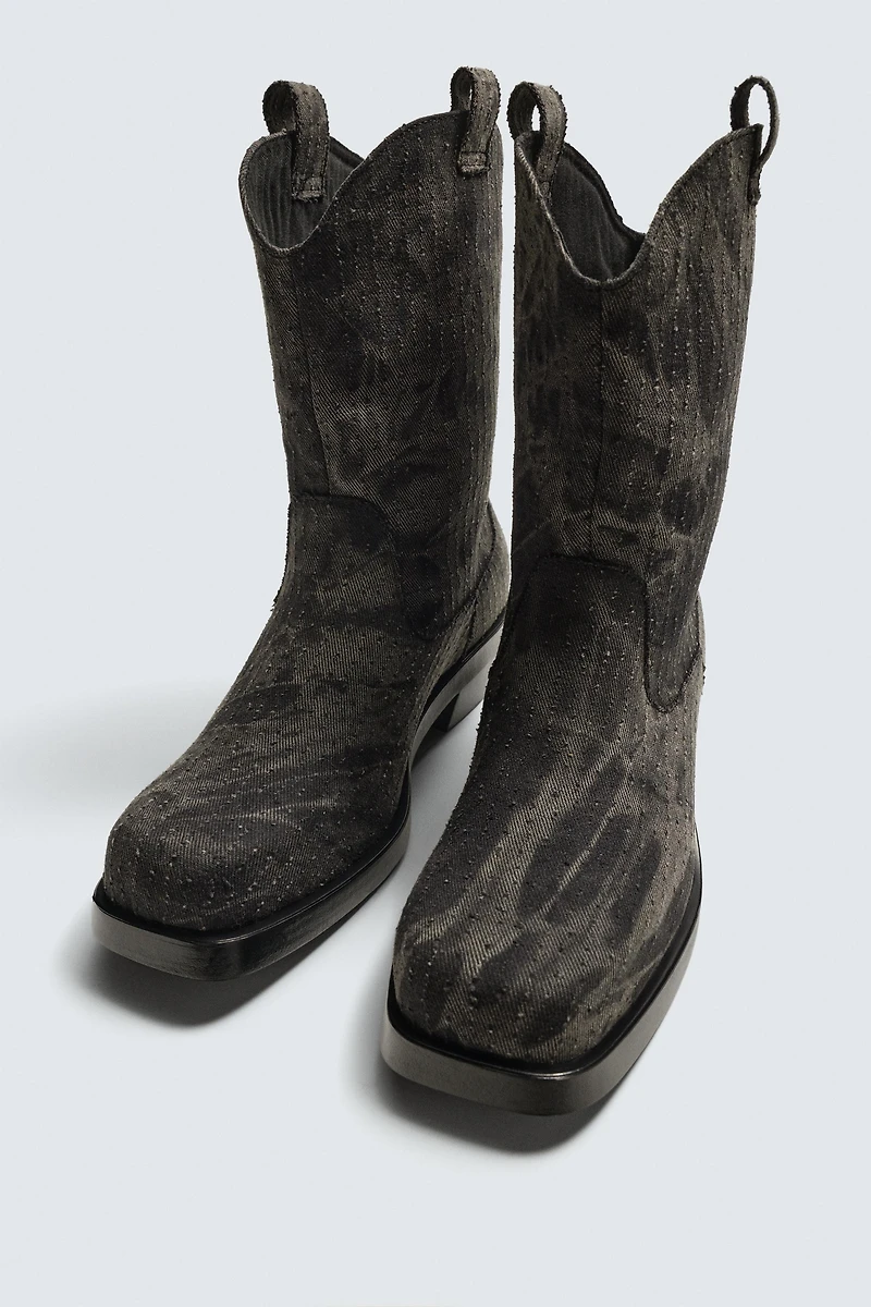 BOTTES COW-BOY EN DENIM