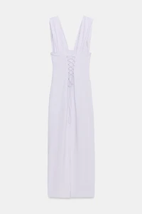 LACE-UP MIDI DRESS