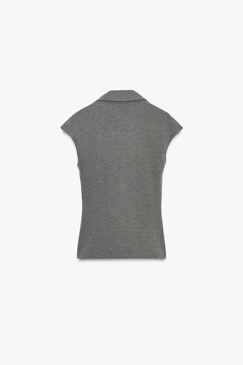 PIQUÉ BUTTON TOP