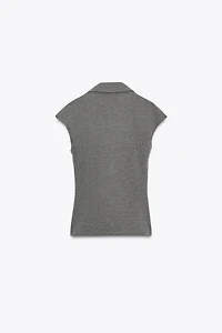PIQUÉ BUTTON TOP