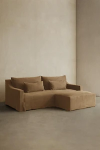 REMOVABLE FADED LINEN BEAN BAG CHAIR