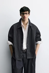 SURCHEMISE COUPE DÉCONTRACTÉE EN DENIM