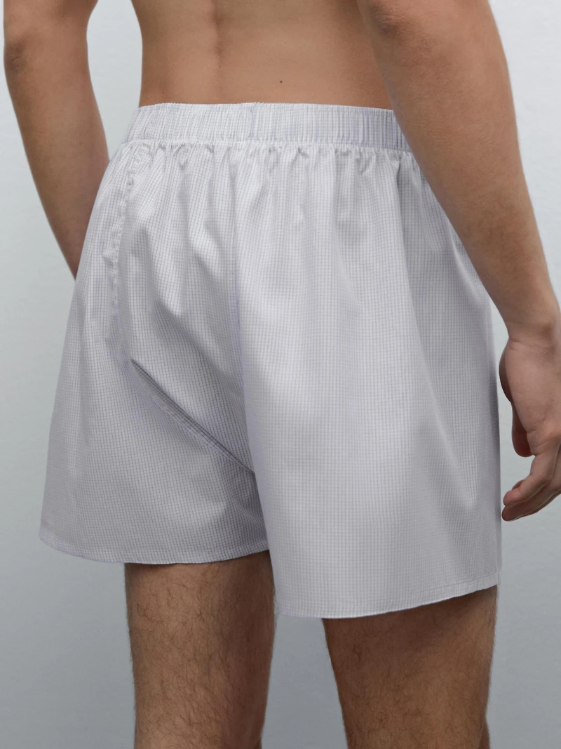 Checked mini boxers