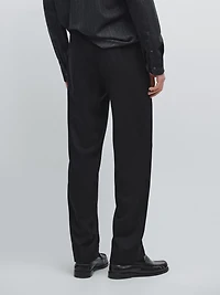 100% wool corduroy-effect flannel trousers