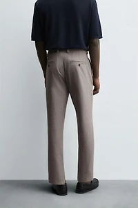TEXTURED STRETCH PANTS