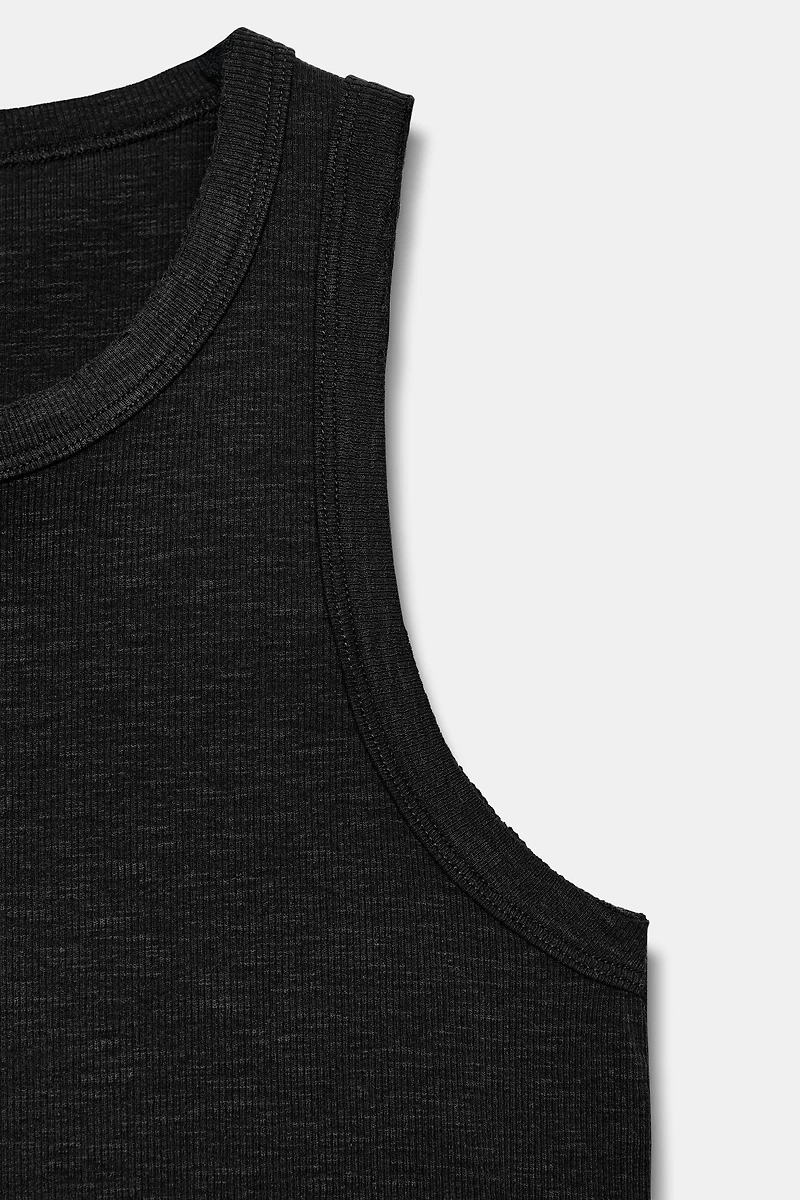 RIB SLEEVELESS TOP