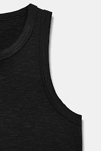 RIB SLEEVELESS TOP
