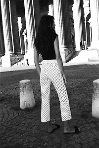 POLKA DOT MINI FLARE PANTS