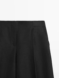 Pantalon de tailleur fluide en lin