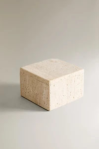 BEIGE MARBLE STORAGE BOX