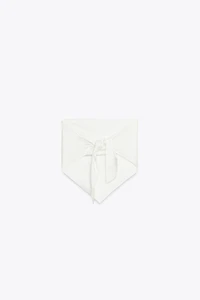 SATIN EFFECT HANKY TOP