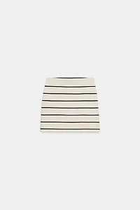 STRIPED KNIT MINI SKIRT