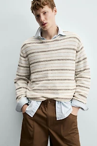 LINEN - CASHMERE STRIPED JUMPER
