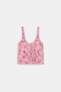 SEQUIN TULLE TOP WITH TIES