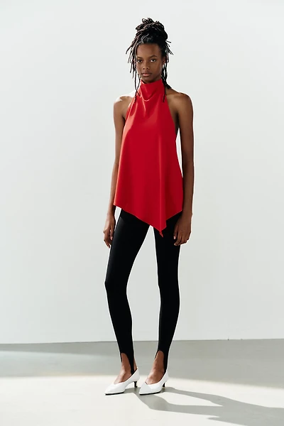 TOP HALTER ASYMÉTRIQUE